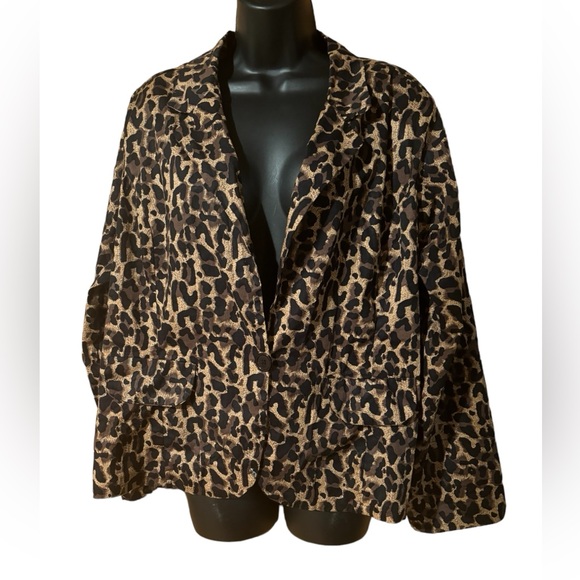 Too Hot one button leopard print jacket - Picture 1 of 4
